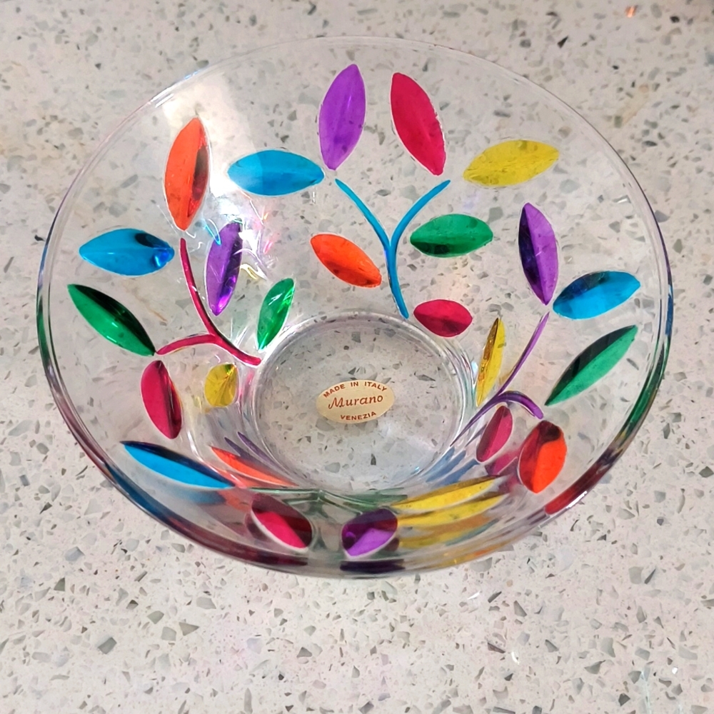 candy bowl , Chrystal colored bowl
